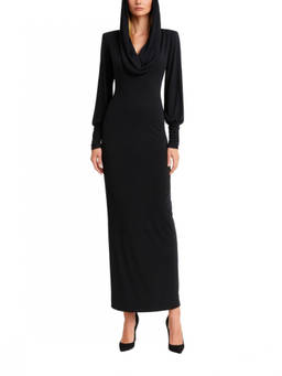 Rotate Birger Christensen - Black Hood Maxi Dress