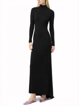Tom Ford - Black Mock Collar Maxi Dress (S)