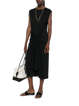Toteme - Black Round Neck Midi Dress