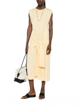 Toteme - Beige Round Neck Midi Dress