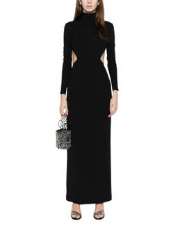 SOLACE London - Black Turtle Neck Maxi Dress