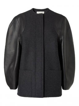 Fendi - Grey Wool And Leather Jacket