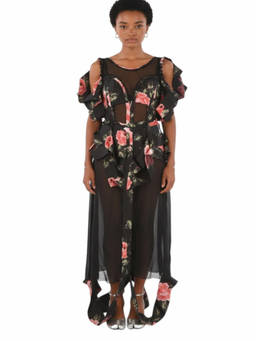 Maison Margiela - Multicolor Floral Scoop Neck Maxi Dress (S)