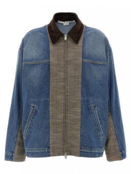 Stella McCartney - Multicolor Tweed insert denim jacket (XS)