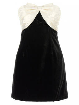 Alessandra Rich - Black white Velour Mini Dress (S)