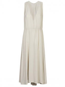 Crida - Light Grey Silk Midi Dress