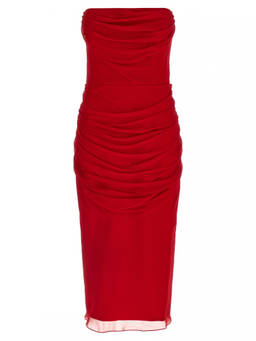 Carolina Herrera - Red Chiffon dress (S)