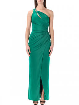 Versace - Green One Shoulder Draped Dress (S)