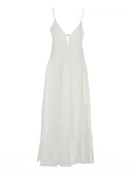 TORY BURCH - White V-Neck A-Line Dress