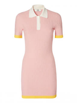 Fendi - Pink Shirt Collar Mini Dress