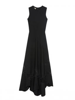 Bite Studios - Black Crew Neck Midi Dress