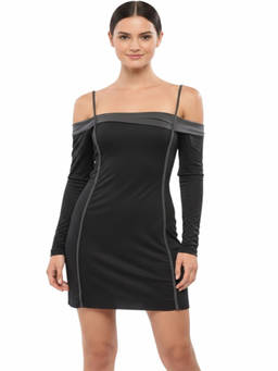 Diesel - Black Off Shoulder Mini Dress