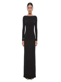 Dsquared2 - Black Boat Neck Maxi Dress