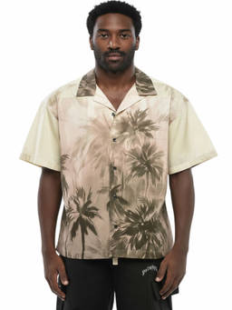 Palm Angels - Beige Graphic Print Shirt
