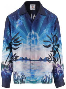 Casablanca - Blue Graphic Print Shirt
