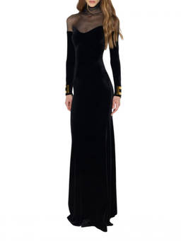 Elisabetta Franchi - Black Turtle Neck Maxi Dress