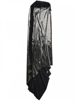 Balenciaga - Black Metallic effect midi dress (M)