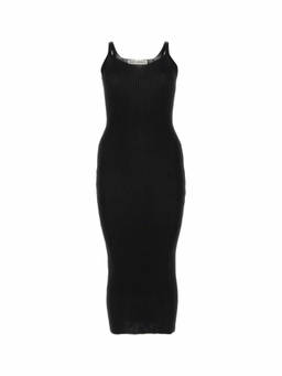 Our Legacy - Black V-Neck Ribbed-Knit Dress (XXS)