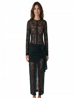 Alessandra Rich - Black Lace Bustier dress