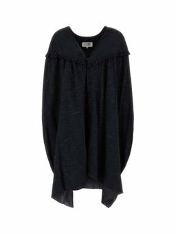 MM6 Maison Margiela - Black V-Neck Shirt Dress