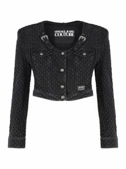 Versace Jeans Couture - Black Textured Buckle Detail Jacket (XXS)
