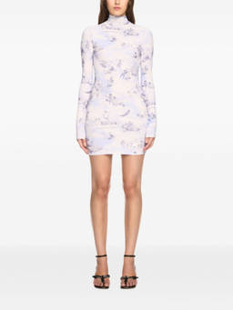 OFF-WHITE - Pink Fresco Mini Dress (S)
