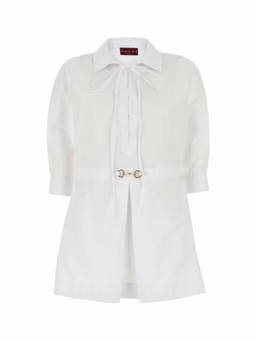 Gucci - White Cotton Poplin Shirt Dress (M)