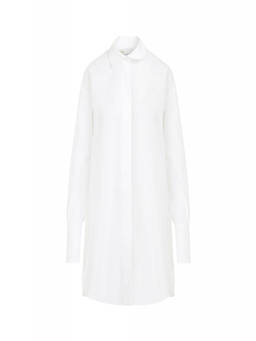 Patou - White Cotton Mini Shirt Dress (XS)