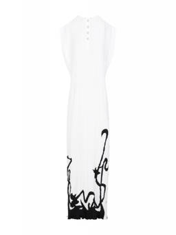 Lanvin - Off White Polyester Midi Dress (XS)