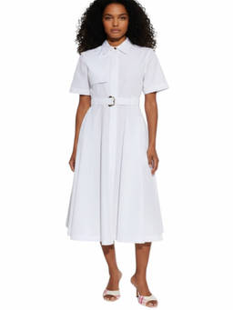 Burberry - White Shirt Collar Midi Dress (S)