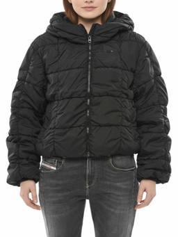 Diesel - Black Quilted Hood Jacket (XS)