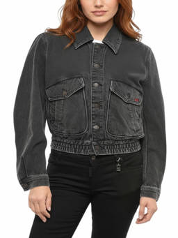 Diesel - Grey Solid Shirt Collar Jacket