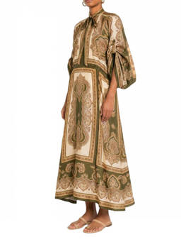 Zimmermann - Multicolor Paisley Round Neck Maxi Dress