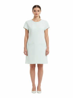 Courreges - Light Green Solid Mini Dress