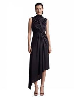 Balenciaga - Black Solid Knee Length Dress