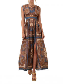Zimmermann - Paisley Round Neck Maxi Dress
