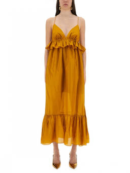 Zimmermann - Yellow V Neck Maxi Dress (M)