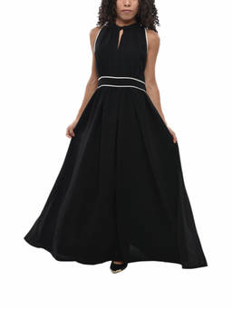 Max Mara - Black Halter Neck Maxi Dress