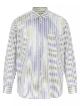 COMME des GARCONS - White Relaxed Striped Shirt