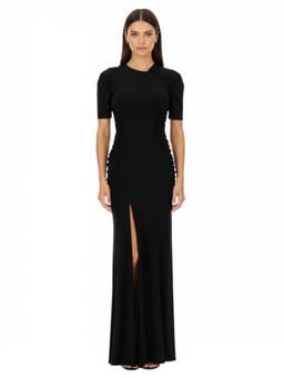 Victoria Beckham - Black Crew Neck Maxi Dress