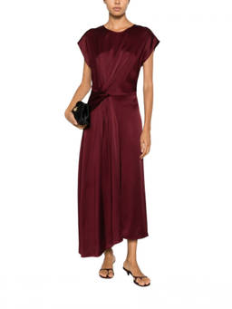 Victoria Beckham - Red Round Neck Midi Dress