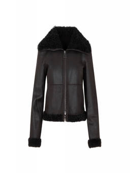 Akris - Brown Leather Reversible Jacket, (XS)