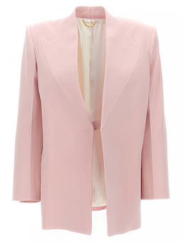 Victoria Beckham - Pink Single-Breasted Blazer Jacket (XS)