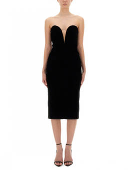 Tom Ford - Black Strapless Midi Dress (S)