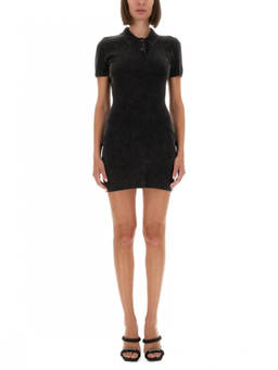 Alexander Wang - Black Shirt Collar Mini Dress (M)