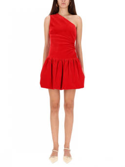Patou - Red One Shoulder Mini Dress