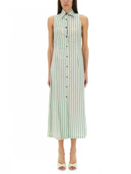 Alysi - Green COLORFUL STRIPES CHEMISIER DRESS (S)