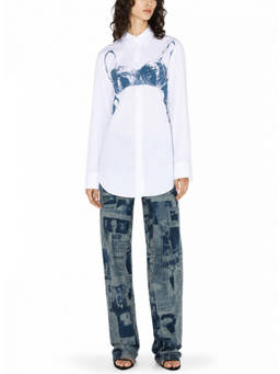 Jean Paul Gaultier - White Regular Graphic Shirt