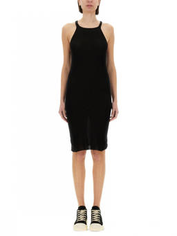 Rick Owens - Black Halter Neck Knee Length Dress (M)