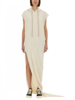Rick Owens - White Solid Hood Maxi Dress (XS)